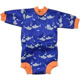 Prikkede Badetøj Splash About Happy Nappy Wetsuit - Shark Orange