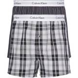 Boxershorts løse Underbukser Calvin Klein Modern Cotton Slim Fit Boxer 2-pack - Ryan Stripe D Well/Hickory Plaid B