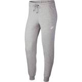 Nike Dame Bukser Nike Essential Fleece Pants Women - Dark Grey Heather/Matte Silver/White