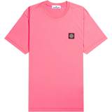 Stone Island Herre T-shirts Stone Island Patch Logo T-shirt - Neon Pink