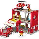 Brandmænd - Trælegetøj Legesæt Viga Wooden Fire Station 50828
