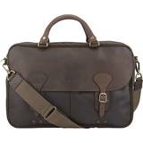 Barbour Grøn Mapper Barbour Wax Leather Briefcase - Olive