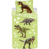 Dinosaurer - Multifarvet Tekstiler Dinosaur Sengetøj Junior 100x140cm