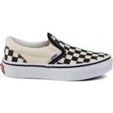 Lærred Sneakers Vans Kid's Classic Slip-On - Checkerboard Black/True White