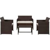 Havemøbel vidaXL 43908 Loungesæt, 1 borde inkl. 2 stole & 1 sofaer