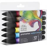 Winsor & Newton Akvarelpenne Winsor & Newton Promarker Watercolour Basic Tones 12-pack