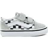 Vans Sneakers Vans Toddler Glitter Checkerboard Old Skool V - Silver/True White