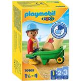 Playmobil Byggepladser Legetøj Playmobil Construction Worker with Wheelbarrow 70409