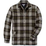 Carhartt Fleece - Herre Jakker Carhartt Hubbard Sherpa Lined Plaid Flannel Shirt - Military Olive