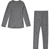 Piger - Svedundertøjssæt Reima Kinsei Kid's Wool Base Layer Set - Melange Grey (536446-9400)