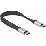 DeLock Flad - USB-kabel Kabler DeLock USB C-USB C 3.2 (Gen.2) 0.2m