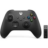 PC Gamepads Microsoft Xbox One Trådløs Controller + Trådløs Adapter for Windows 10 - Sort