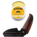 Skægstylingsæt Golden Beards Moustache Wax + GB 77 Folding Comb Special Edition Kit