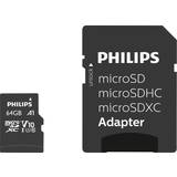 Philips Hukommelseskort & USB Stik Philips microSDXC Class 10 UHS-I U1 64GB