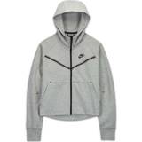 Nike Dame - Træningstøj Sweatere Nike Tech Fleece Windrunner Women's Full-Zip Hoodie - Dark Grey Heather/Black