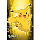 Beige - Pokémons Børneværelse GB Posters Pokemon Pikachu Neon Maxi Poster