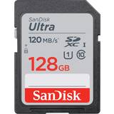SanDisk 128 GB Hukommelseskort & USB Stik SanDisk Ultra SDXC Class 10 UHS-I U1 120MB/s 128GB