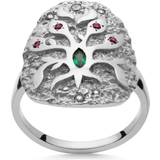 Opaler Ringe Maanesten Roots Ring - Silver/Opal/Red/White/Green
