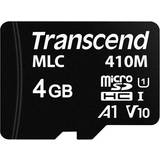 4 GB - Class 10 Hukommelseskort & USB Stik Transcend 410M MLC microSDHC Class 10 4GB