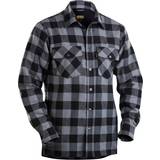 Fleece - Herre Skjorter Blåkläder Lined Flannel Shirt - Dark Gray/Black
