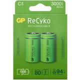 Batterier - C (LR14) - Genopladelige standardbatterier Batterier & Opladere GP Batteries ReCyko Battery 3000mAh C 2-Pack