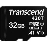 32 GB - microSD Hukommelseskort & USB Stik Transcend 420T microSD Class 10 UHS-I U1 V10 A1 32GB