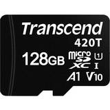 Transcend 128 GB - microSDXC Hukommelseskort Transcend 420T microSDXC Class 10 UHS-I U1 V10 A1 128GB