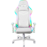 Justerbare armlæn Gamer stole Deltaco RGB Gaming Chair - White