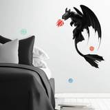 Animals Indretningsdetaljer RoomMates The Hidden World Toothless Peel and Stick Giant Wall Decals