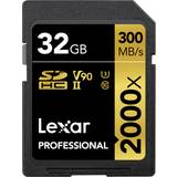 LEXAR 32 GB Hukommelseskort LEXAR Professional SDHC Class 10 UHS-II U3 ​​2000x 32GB