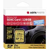 AGFAPHOTO 128 GB Hukommelseskort AGFAPHOTO High Speed ​​Professional SDXC Class 10 UHS-II U3 ​​V90 128GB