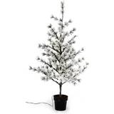 Hvid Dekorationer Nordic Winter Artificial Larch Tree with Light & Snow White Juletræ 120cm