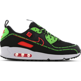 Nike 42 ⅓ - Herre Sneakers Nike Air Max 90 WW M - Black/Flash Crimson/Green Strike