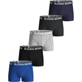Björn Borg Boxershorts Børnetøj Björn Borg Sammy Solid Shorts For Boys 5-Pack - Blue Depths (9999-1306_70101)