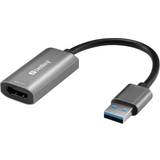 2.0 - HDMI Kabler Sandberg USB A-HDMI M-F Adapter