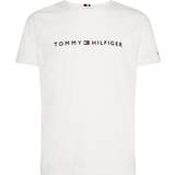 Tommy Hilfiger Herre T-shirts Tommy Hilfiger Flag Logo Crew Neck T-shirt - Snow White