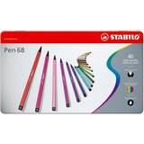 Stabilo Tekstilpenne Stabilo Pen 68 In Metal Box 40-pack