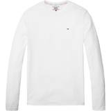 Tommy Hilfiger Herre T-shirts & Toppe Tommy Hilfiger Long Sleeved Ribbed Organic Cotton T-shirt - Classic White