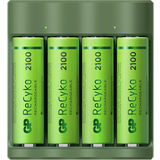 Grøn - Oplader Batterier & Opladere GP Batteries ReCyko Everyday Charger B421 AA 2100mAh 4-pack