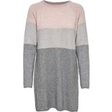 4 - M - Pink Kjoler Only Short Knitted Dress - Pink/Mahogany Rose