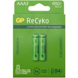 GP Batteries Batterier - Urbatterier Batterier & Opladere GP Batteries ReCyko AAA Battery 650mAh 2-Pack