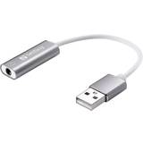 Grå - USB Kabler Sandberg USB-3.5mm M-F Adapter
