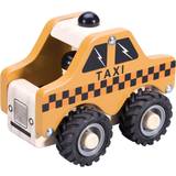 Magni Biler Magni Wooden Taxi with Rubber Wheels