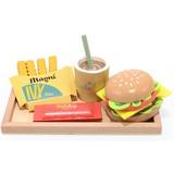 Trælegetøj Legetøjsmad Magni Burger Menu Set