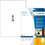 Herma Transparent Film Labels Crystal-Clear A4