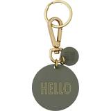 Design Letters Hello/House Key Ring - Green