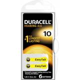 Batterier - Gul - Høreapparatbatteri Batterier & Opladere Duracell Hearing Aid Batteries 10 6pcs