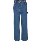Dame - W23 Jeans Levi's Ribcage Straight Ankle Utility Jeans - Nine to Five/Medium Wash