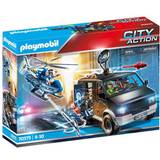 Playmobil city action Playmobil City Action Helicopter Pursuit with Runaway Van 70575
