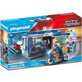 Byer - Plastlegetøj Legesæt Playmobil City Action Police Prison Escape with Motorcycle 70568